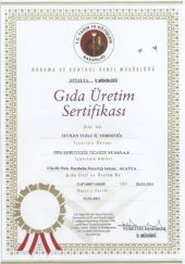 Gıda Üretim Sertifikası  (oba İç Yer Fıstığı)
