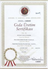 Gıda Üretim Sertifikası  (oba Kavrulmuş İç Badem)